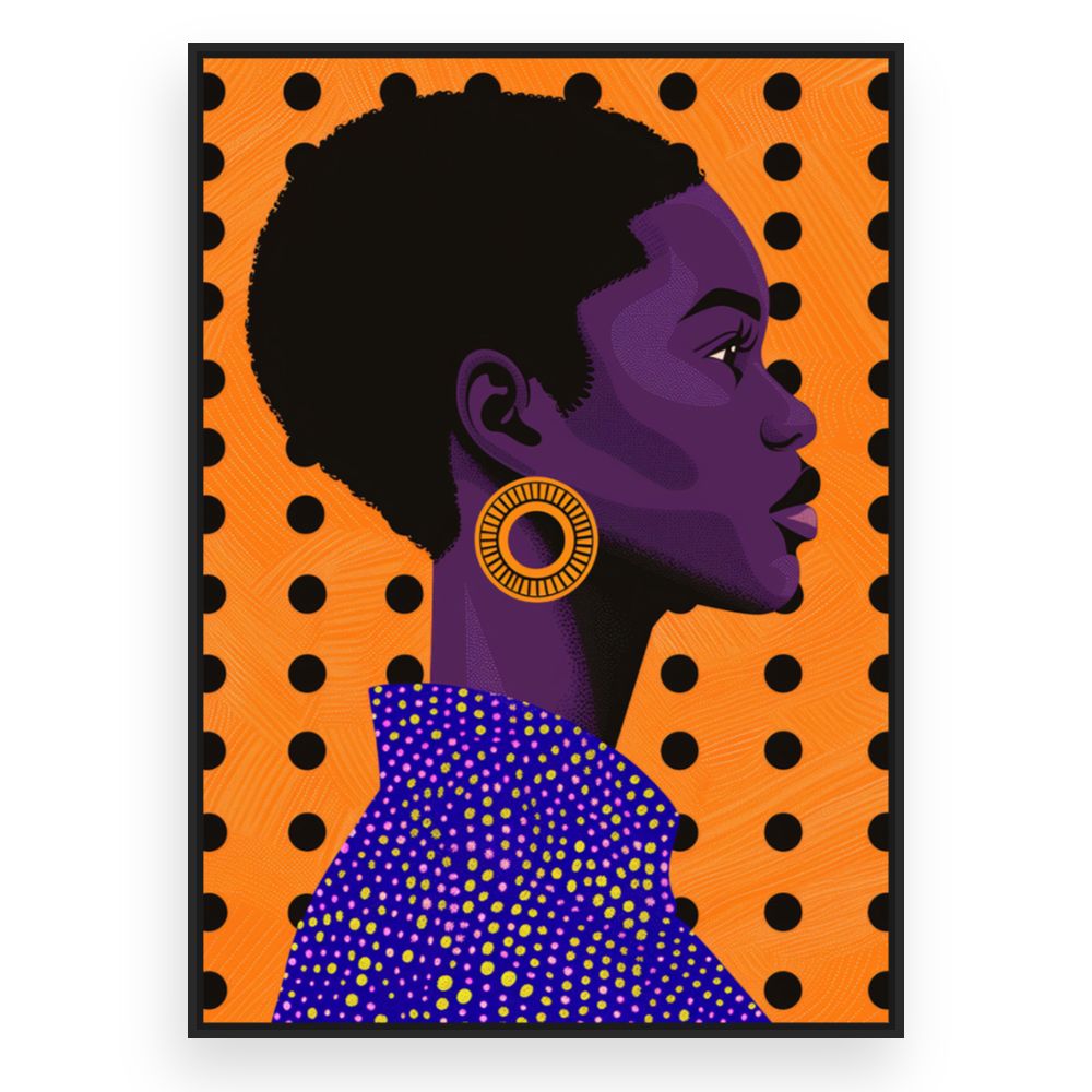 Toile Portrait vibrant – toile cadre noir (slide 3)