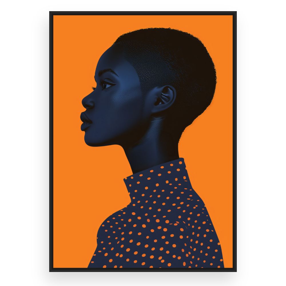 Toile Portrait captivant – toile cadre noir (slide 3)