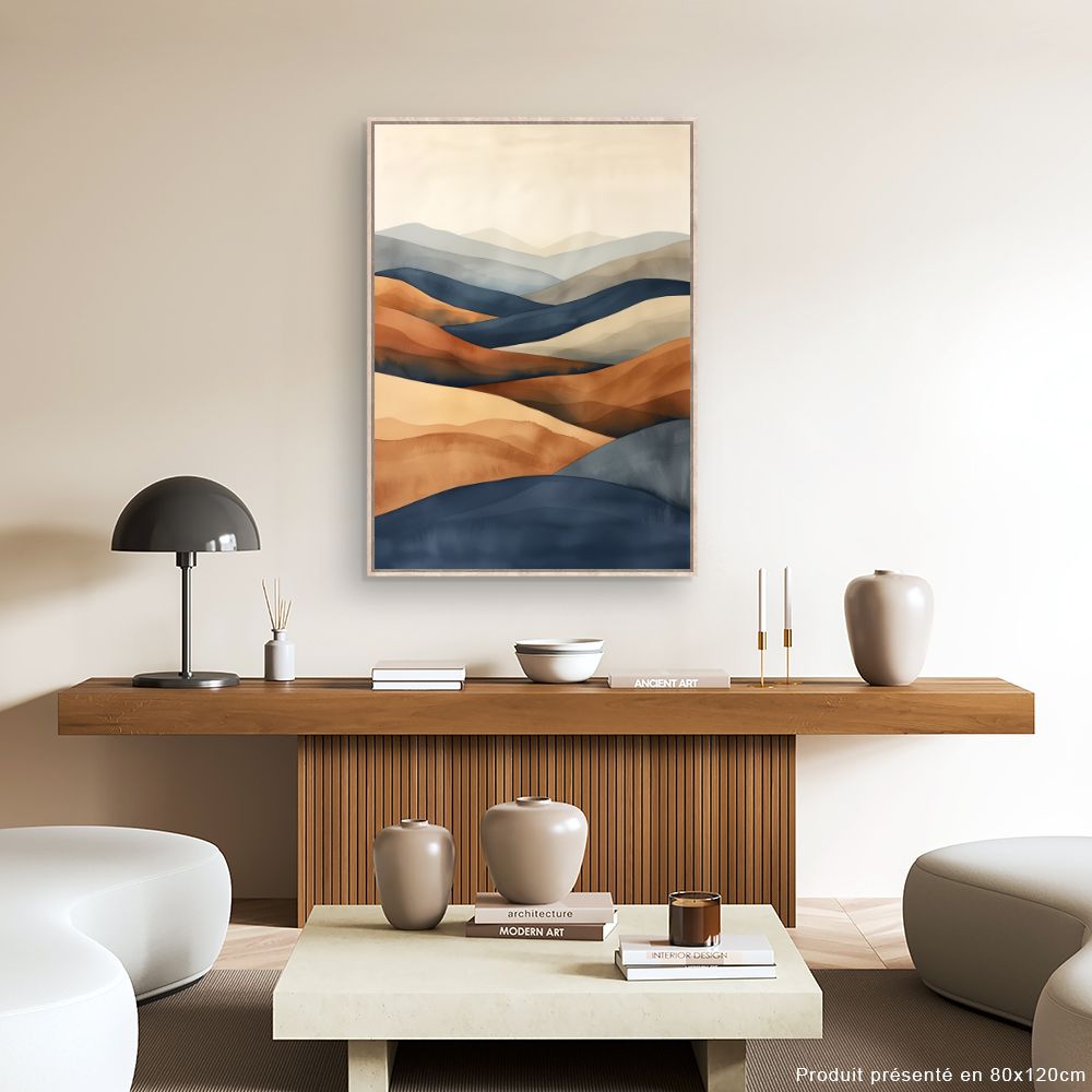 Toile "Paysages abstraits apaisants"