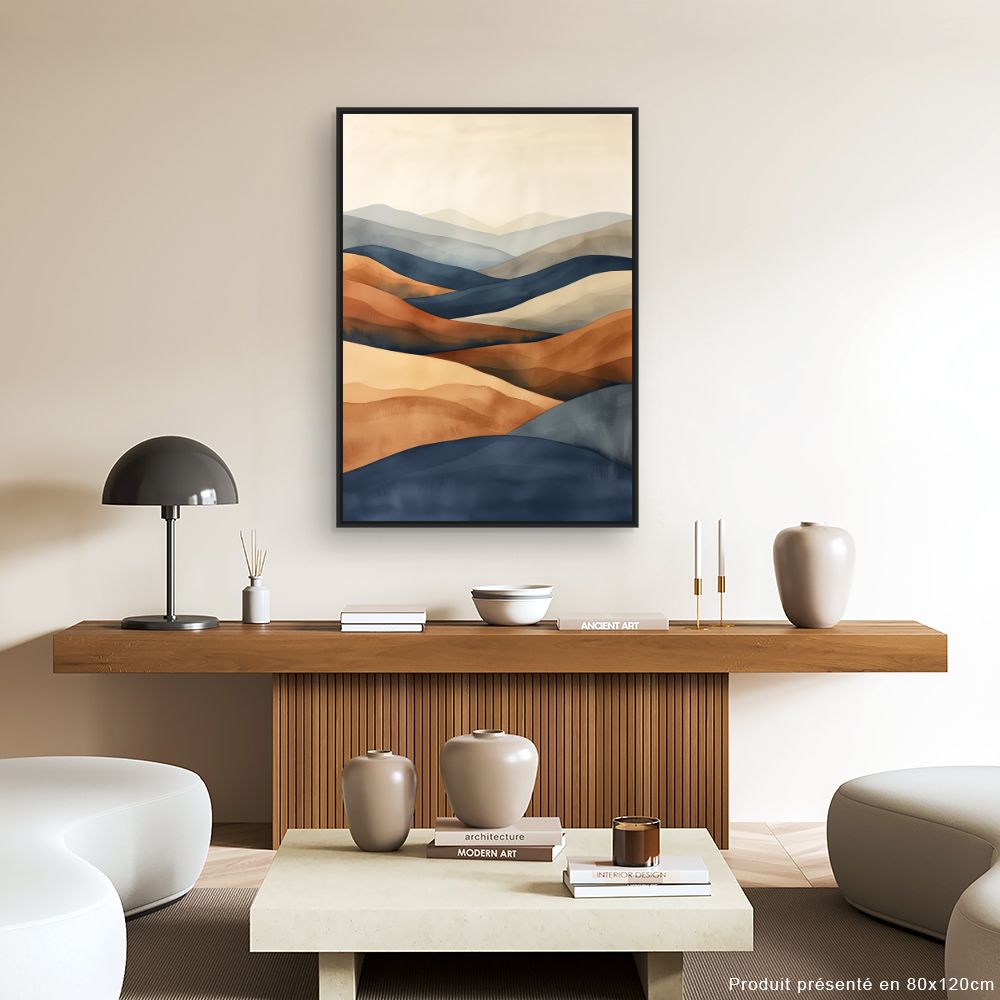 Toile "Paysages abstraits apaisants"