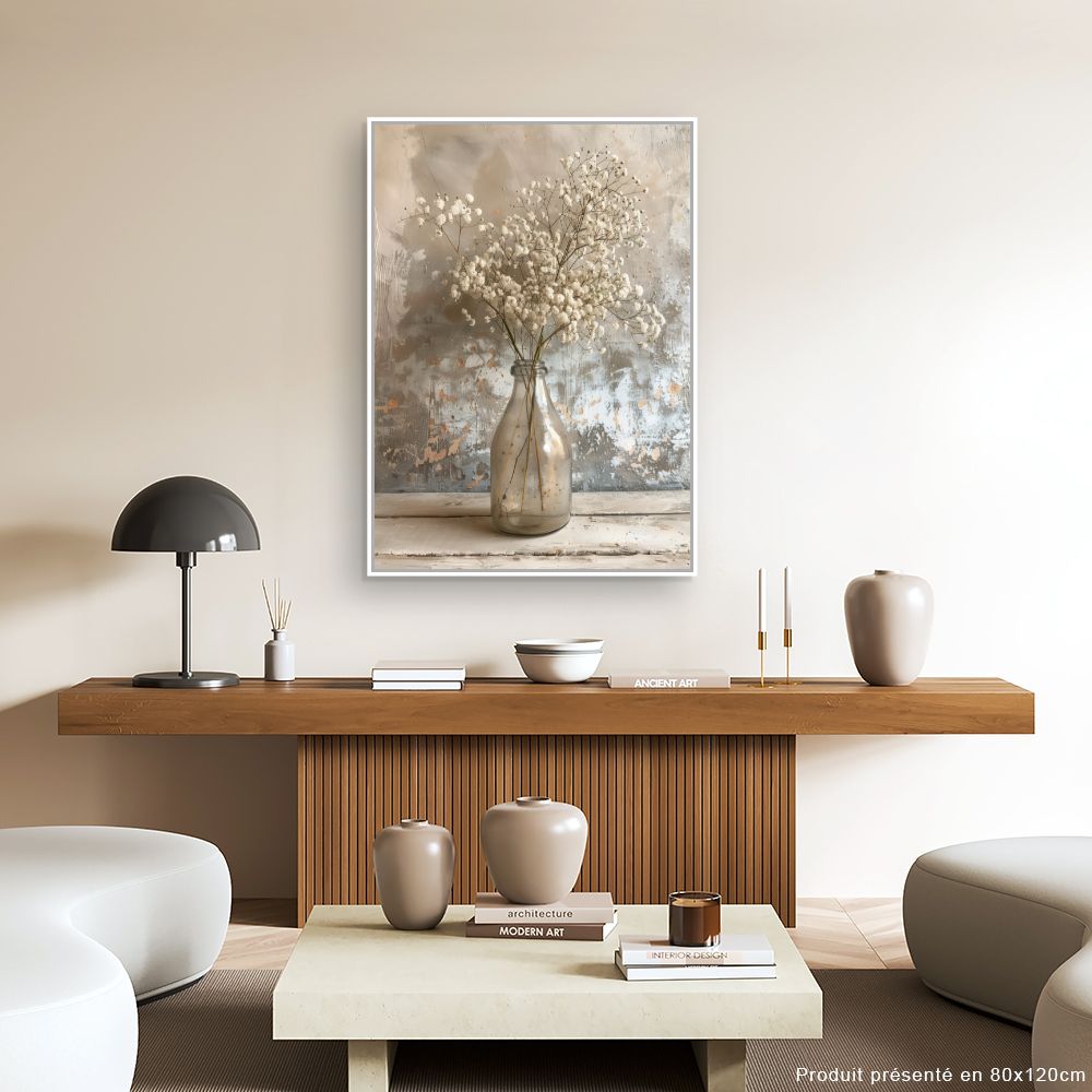 Toile "Fleurs délicates vintage"