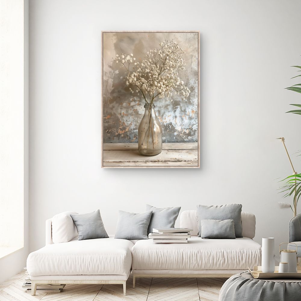 Toile "Fleurs délicates vintage"