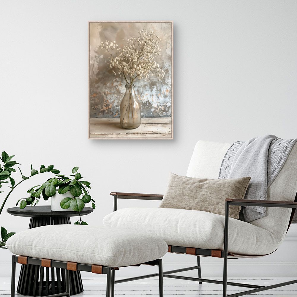 Toile "Fleurs délicates vintage"