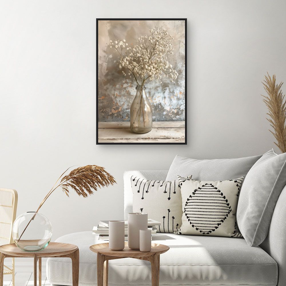 Toile "Fleurs délicates vintage"