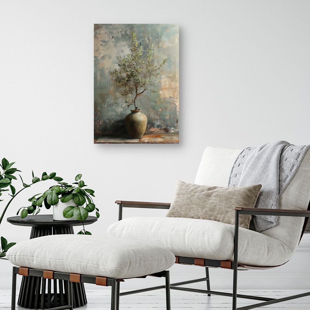 Schilderij "Elegante bloemrijke pottenbakkerij"