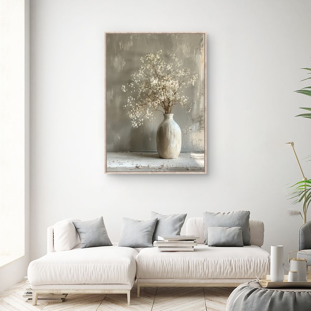 Toile "Vase élégant floral"