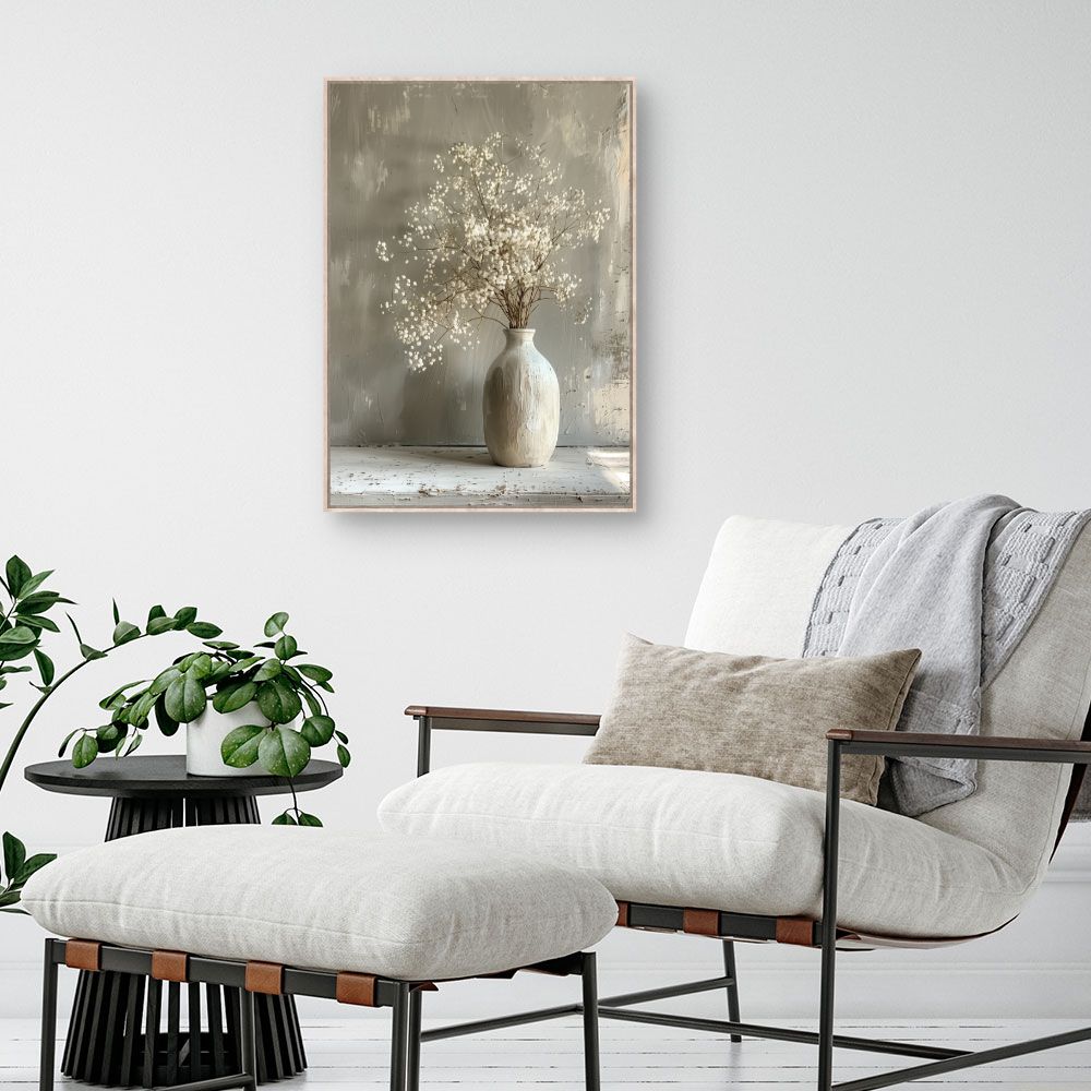 Toile "Vase élégant floral"