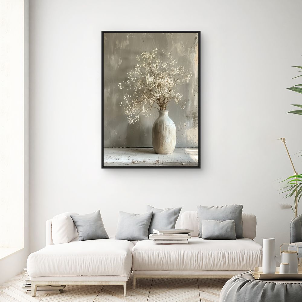 Toile "Vase élégant floral"