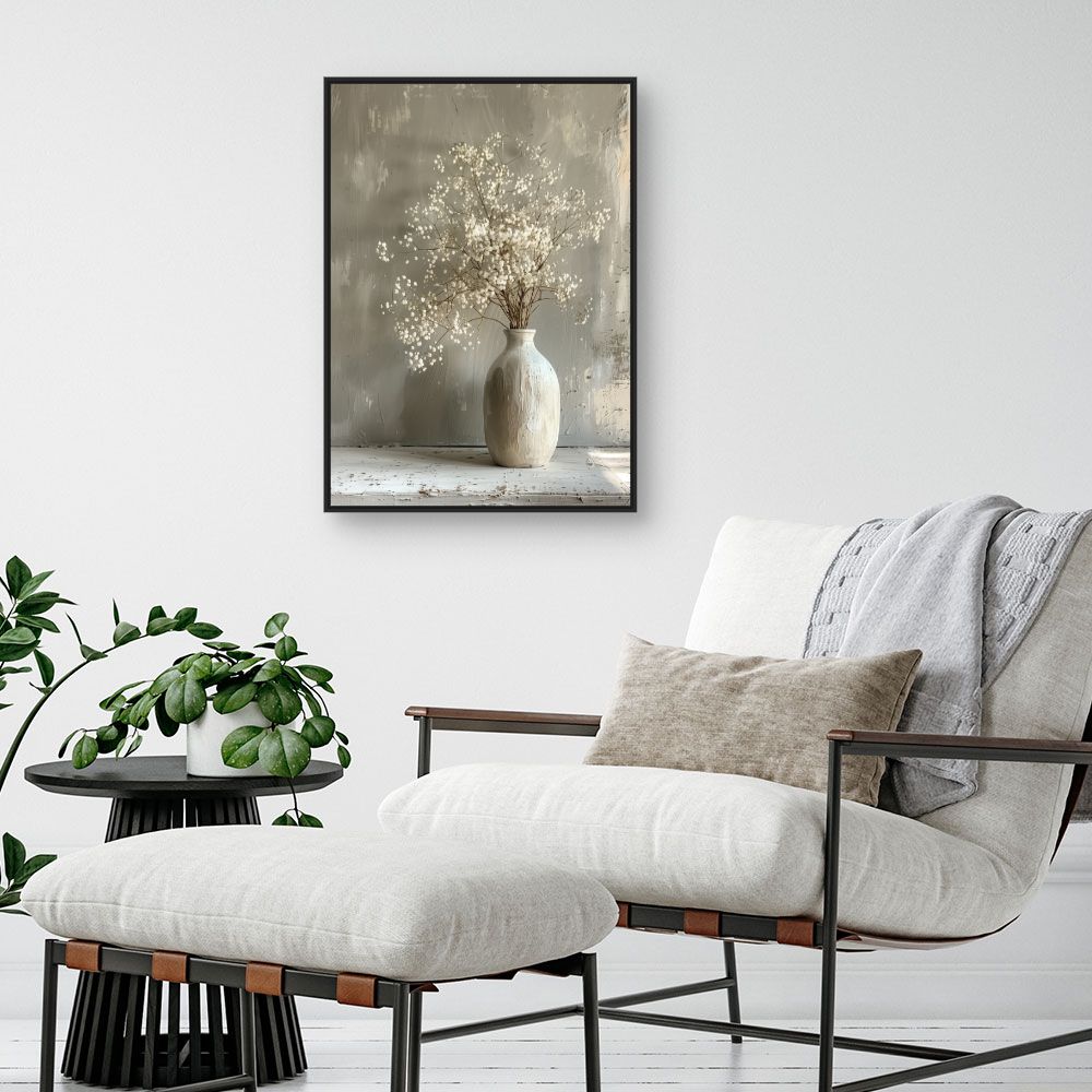 Toile "Vase élégant floral"