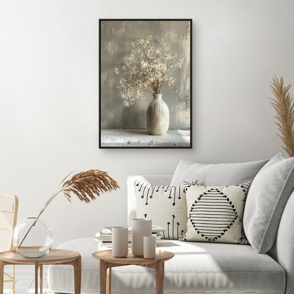 Toile "Vase élégant floral"