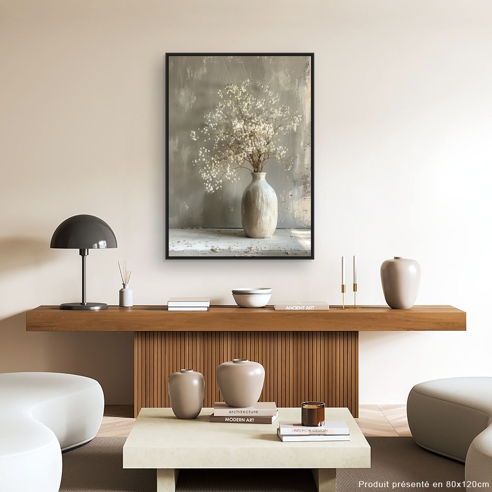 Toile "Vase élégant floral"