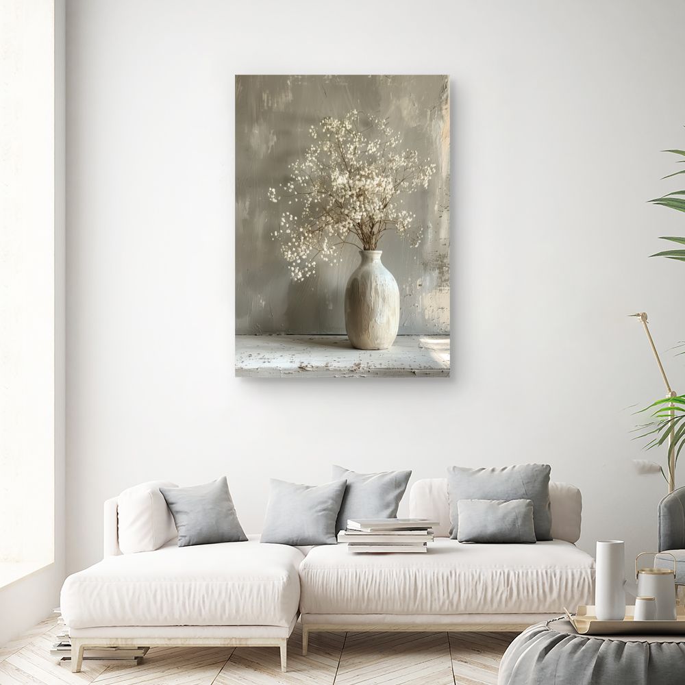 Toile "Vase élégant floral"