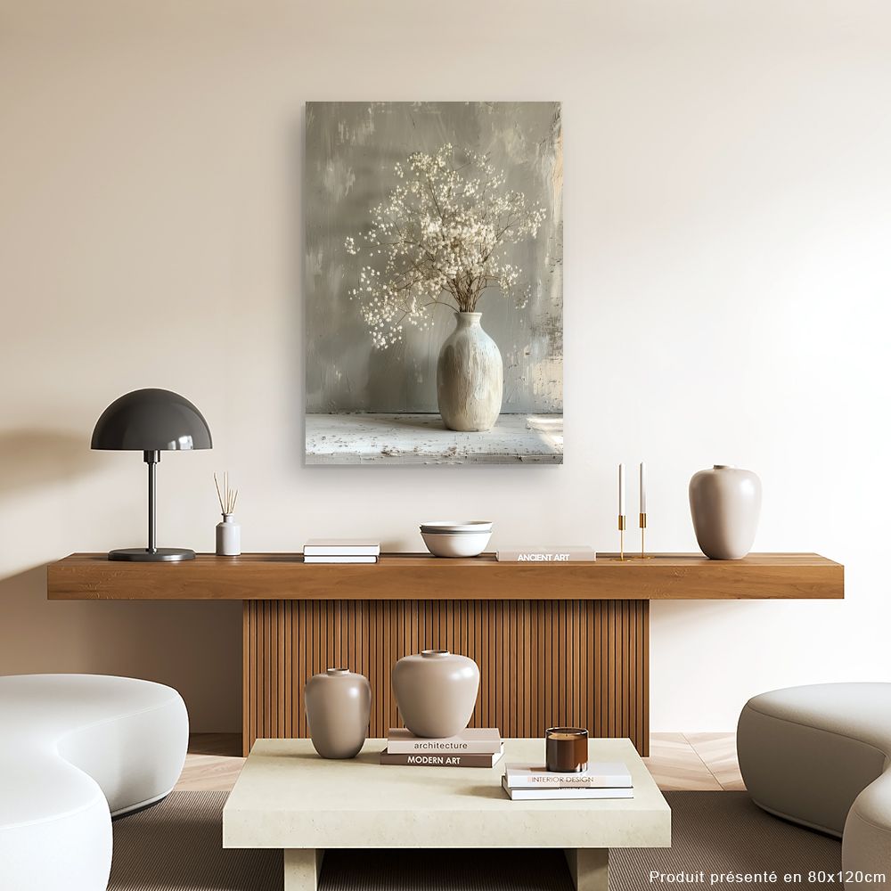 Toile "Vase élégant floral"