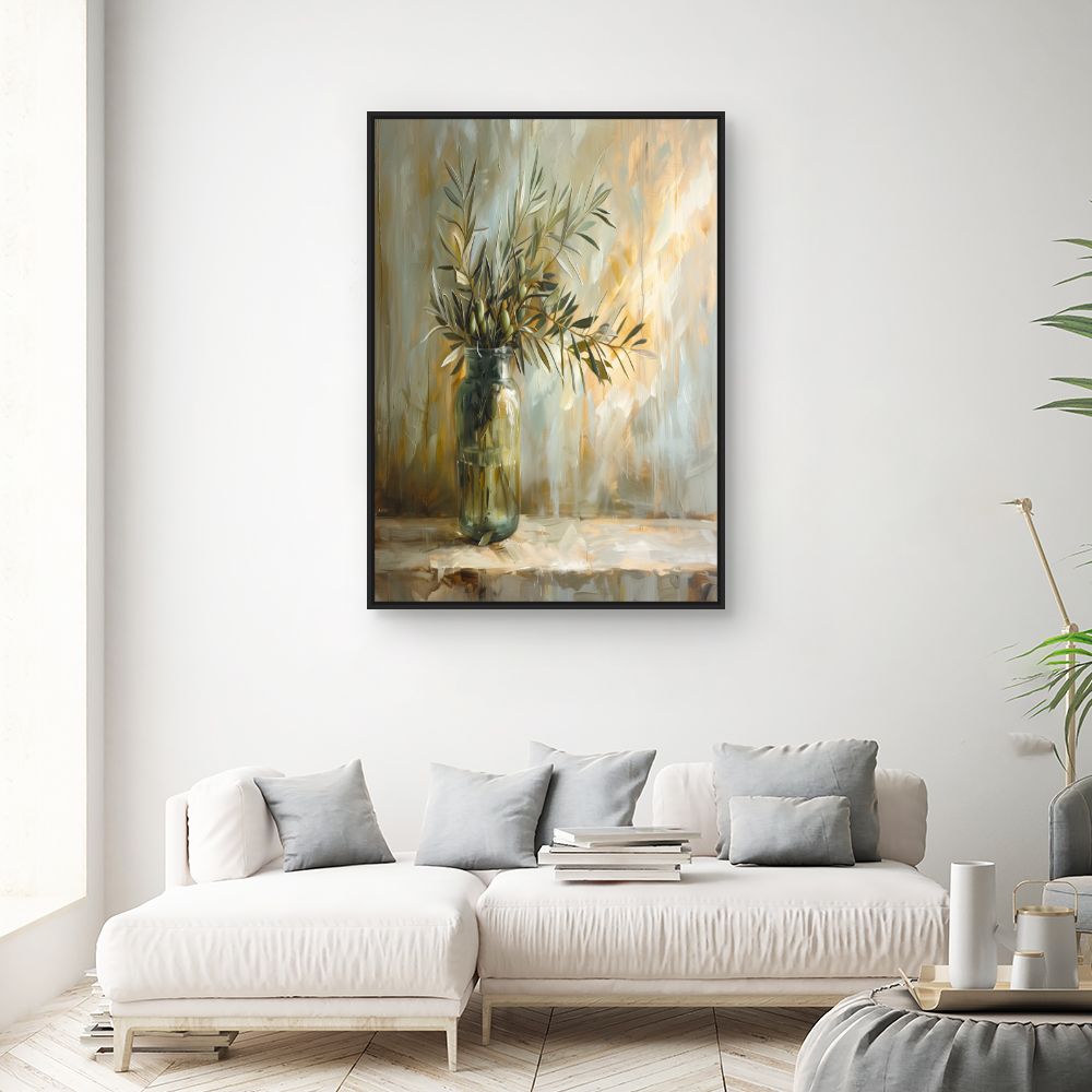 Schilderij "Rustgevend olijfboomblad"