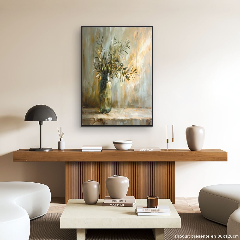 Schilderij "Rustgevend olijfboomblad"
