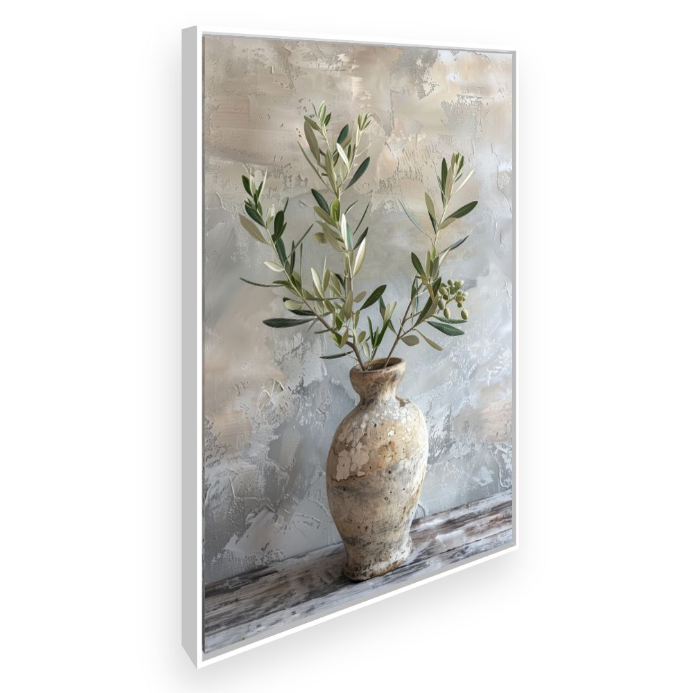 Toile Vase rustique élégant – toile cadre blanc (slide 2)