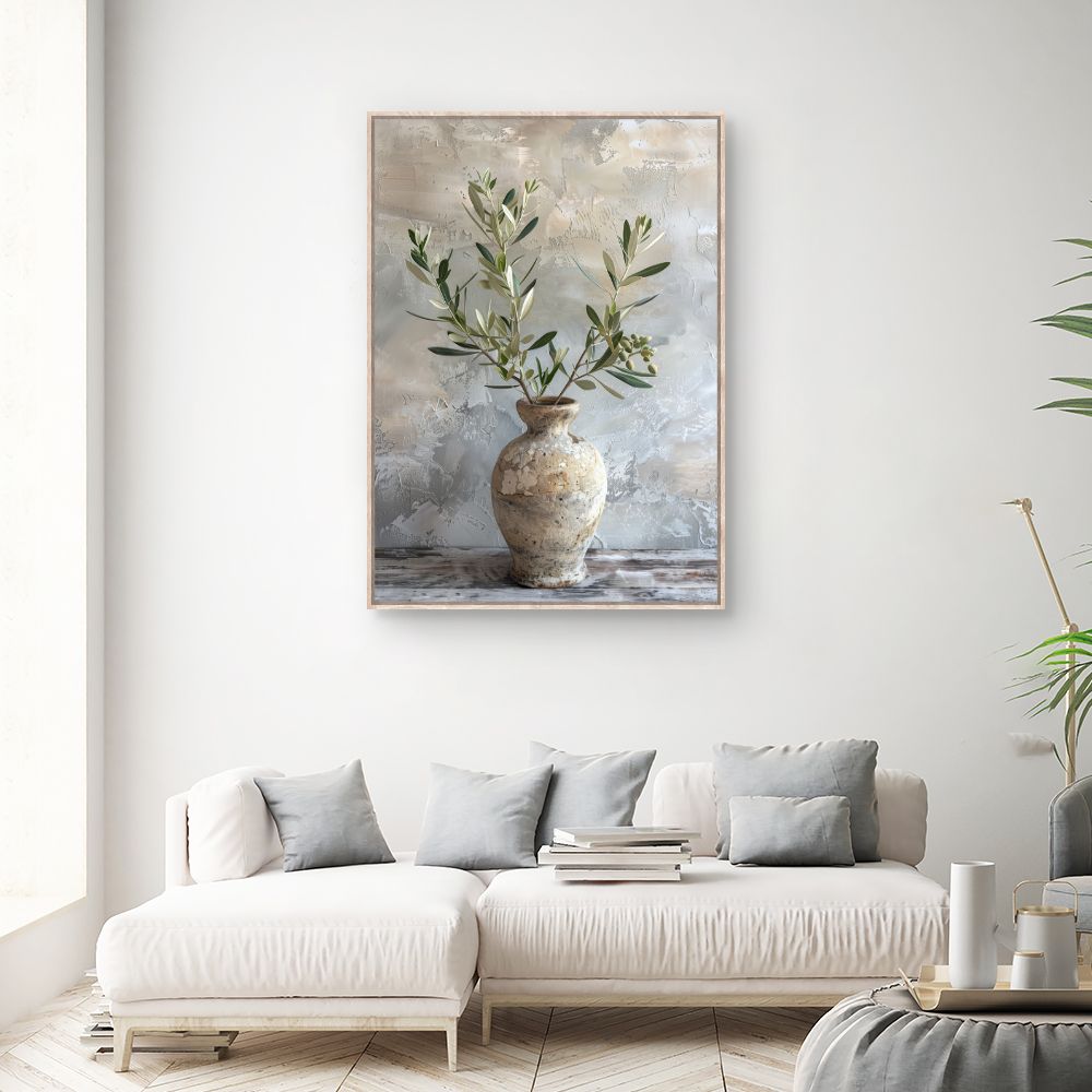 Toile "Vase rustique élégant"
