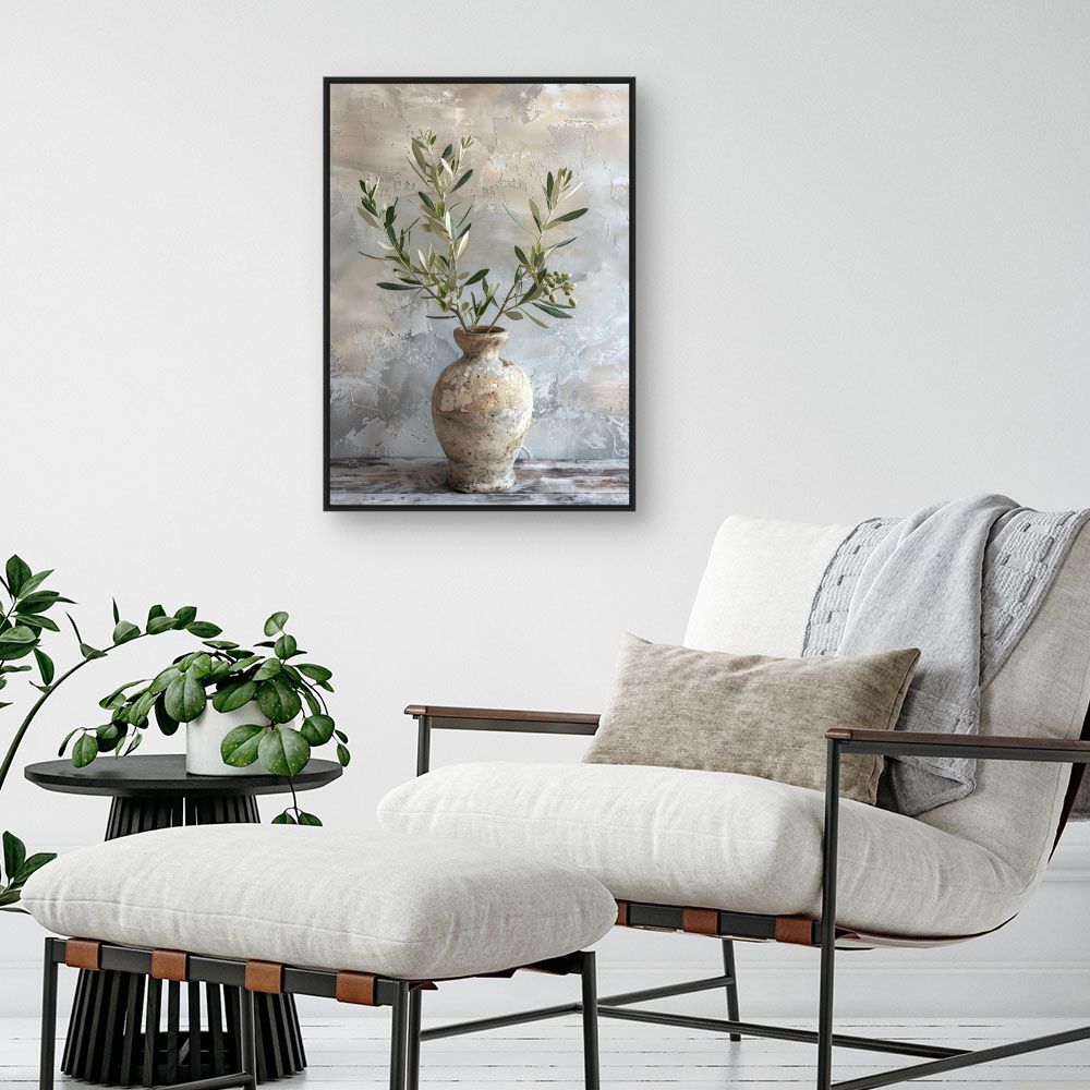 Toile "Vase rustique élégant"