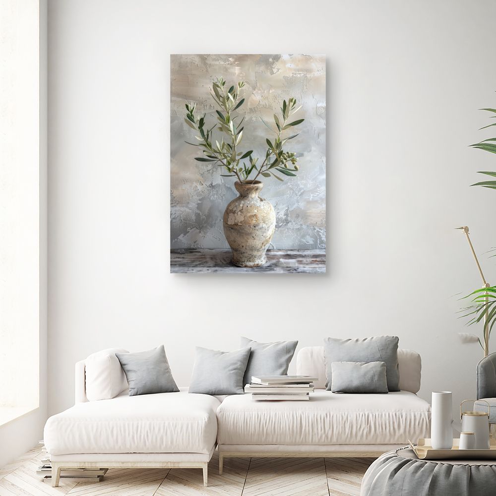 Toile "Vase rustique élégant"