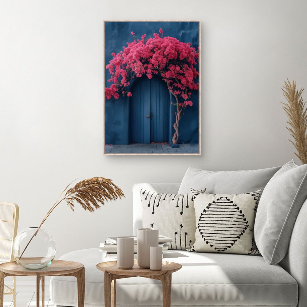 Toile Porte fleurie – toile cadre naturel (slide 1, 60×90)