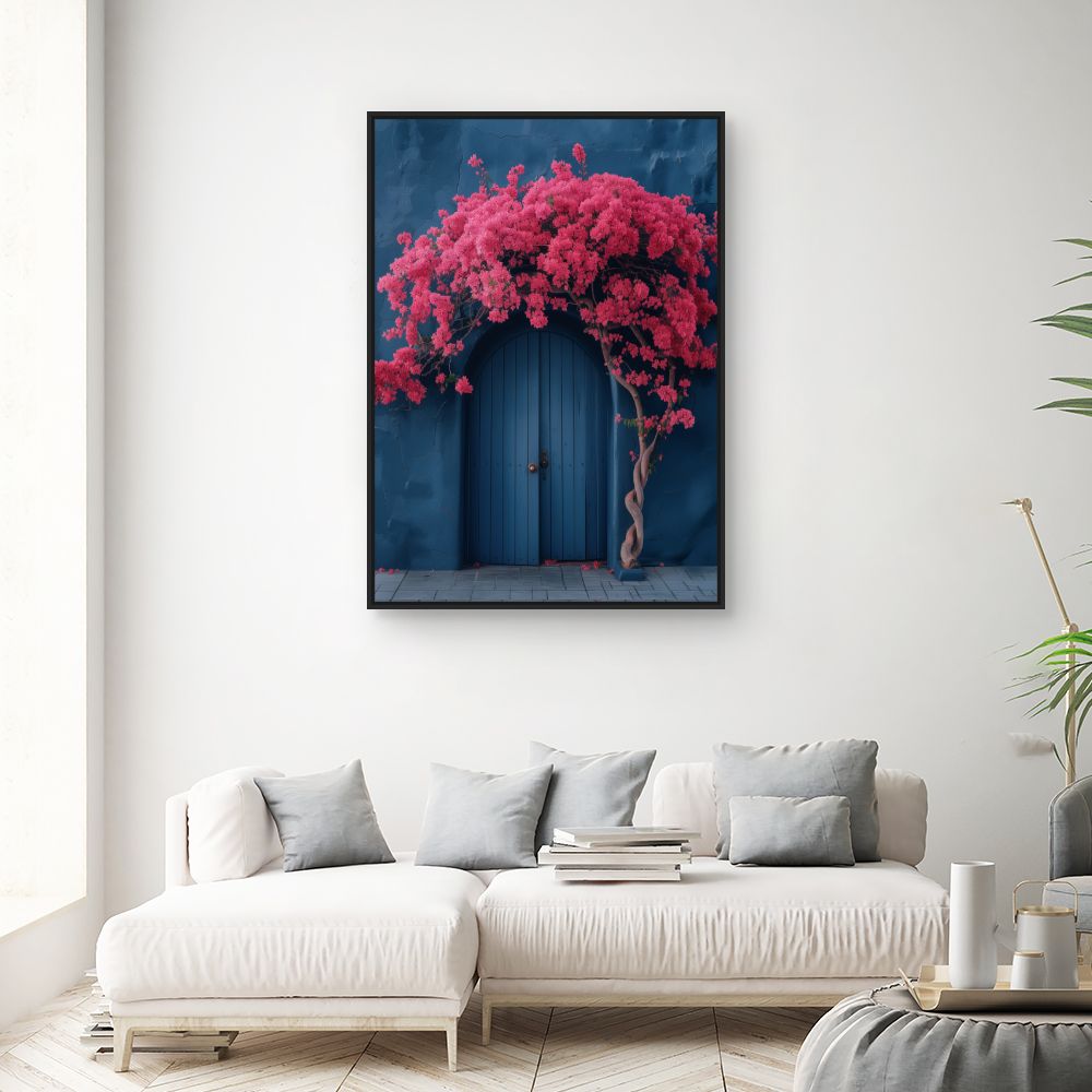 Toile "Porte fleurie"