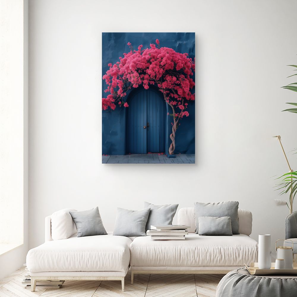 Toile "Porte fleurie"