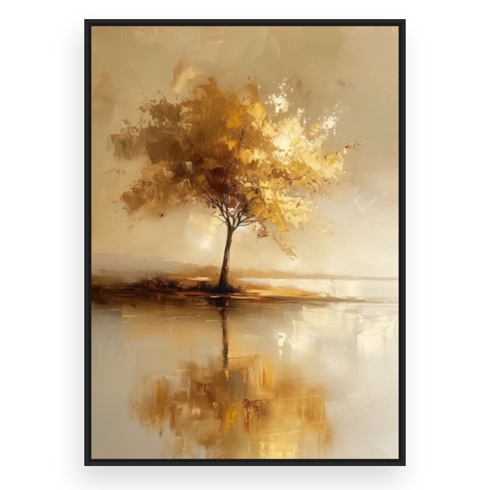 Toile Arbre doré – toile cadre noir (slide 3)