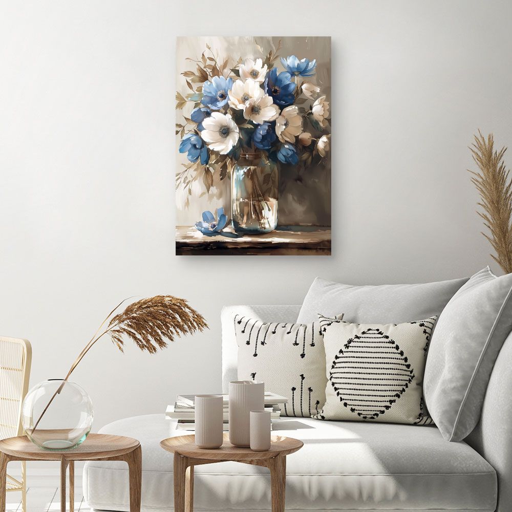 Toile "Fleurs élégantes"