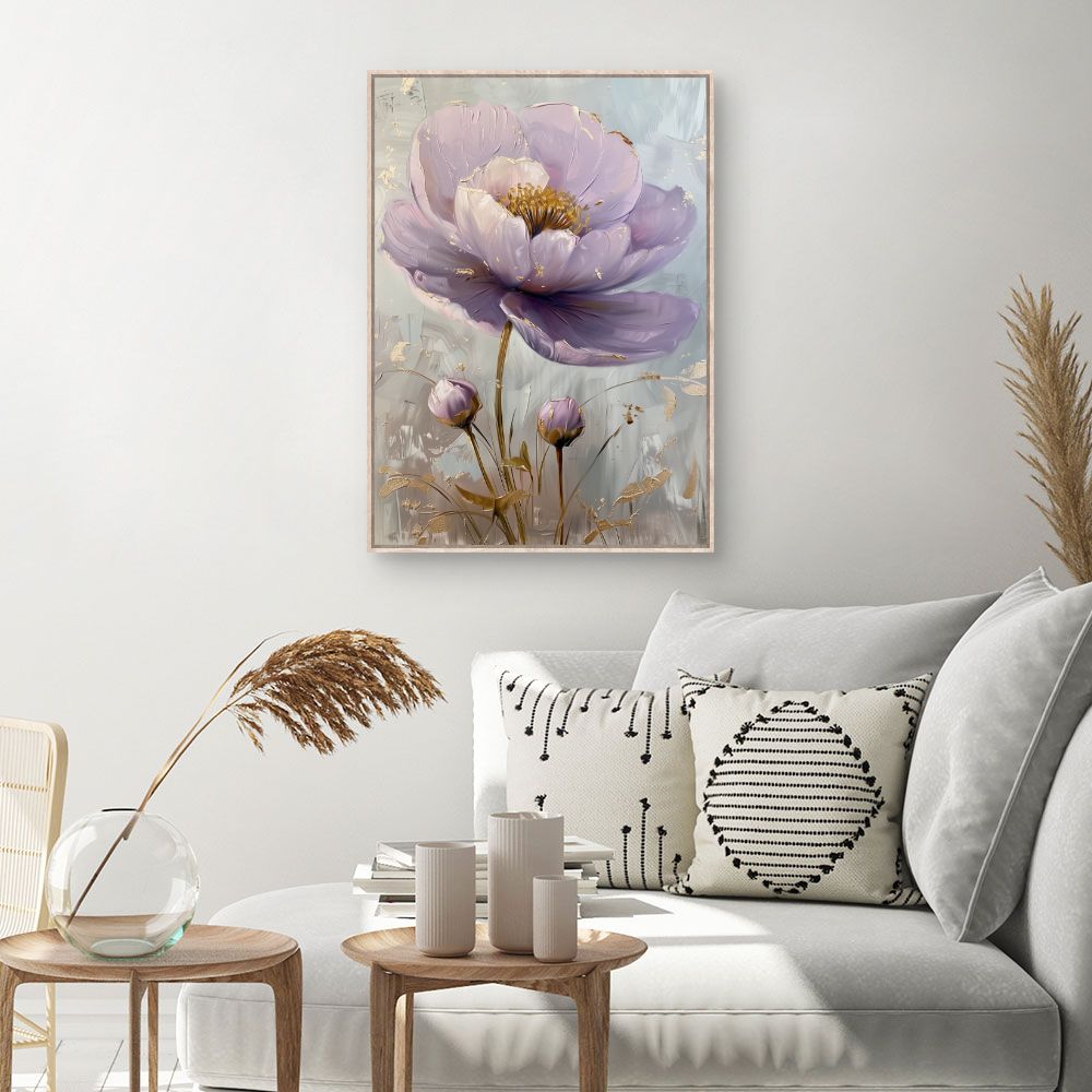 Toile Fleur majestueuse – toile cadre naturel (slide 1, 60×90)