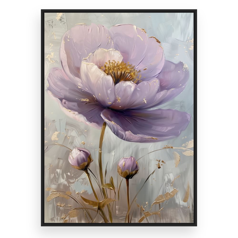 Toile Fleur majestueuse – toile cadre noir (slide 3)