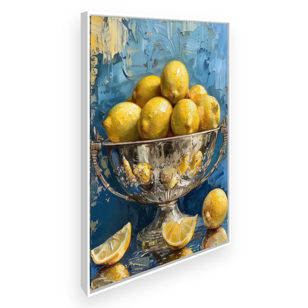 Toile Citron éclatant – toile cadre blanc (slide 2)