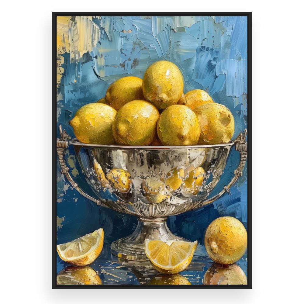 Toile Citron éclatant – toile cadre noir (slide 3)