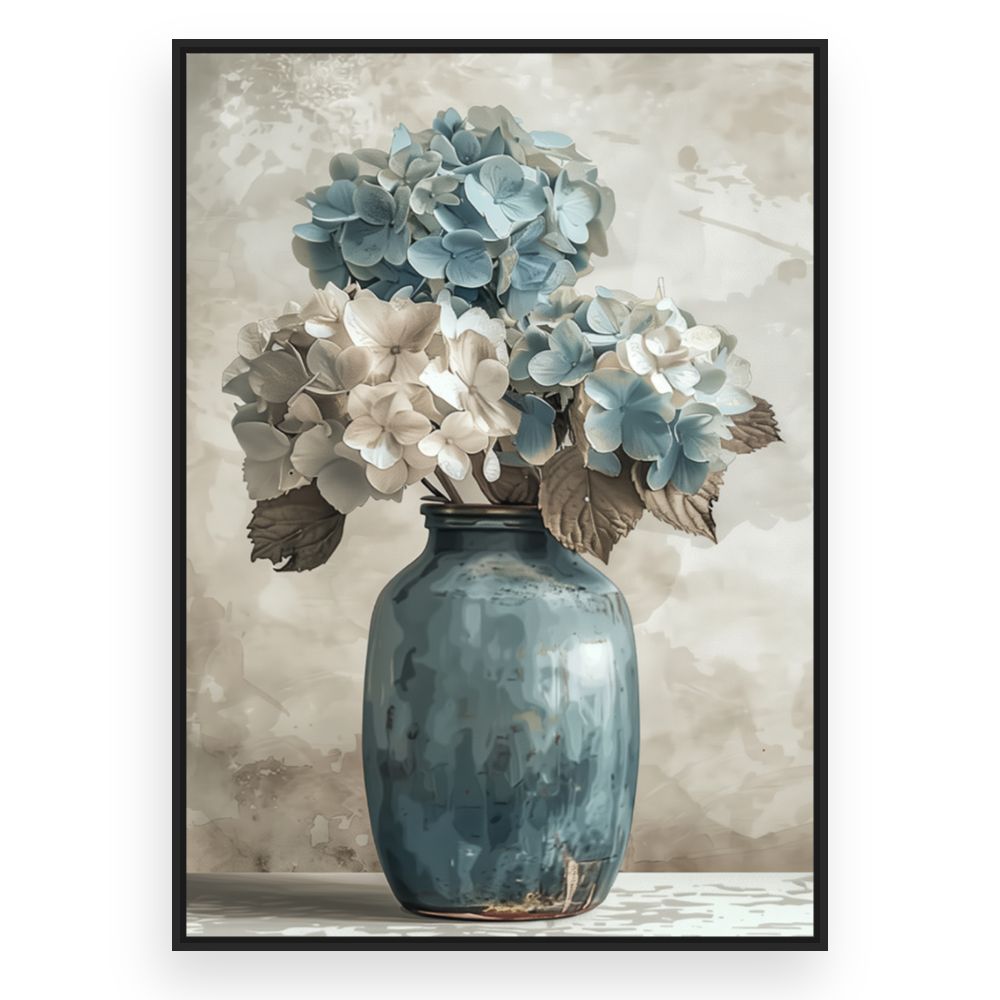 Toile Élégantes fleurs pastel – toile cadre noir (slide 3)