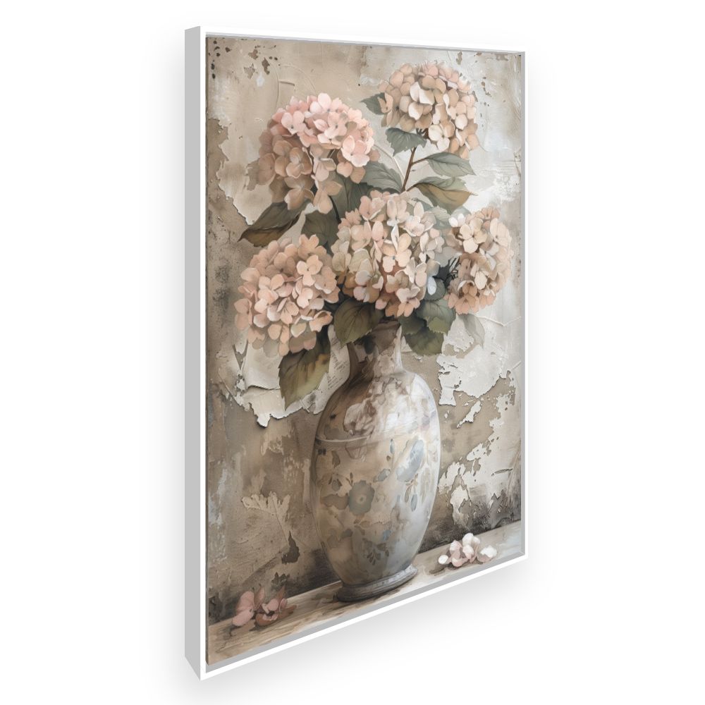 Toile Fleurs élégantes – toile cadre blanc (slide 2)