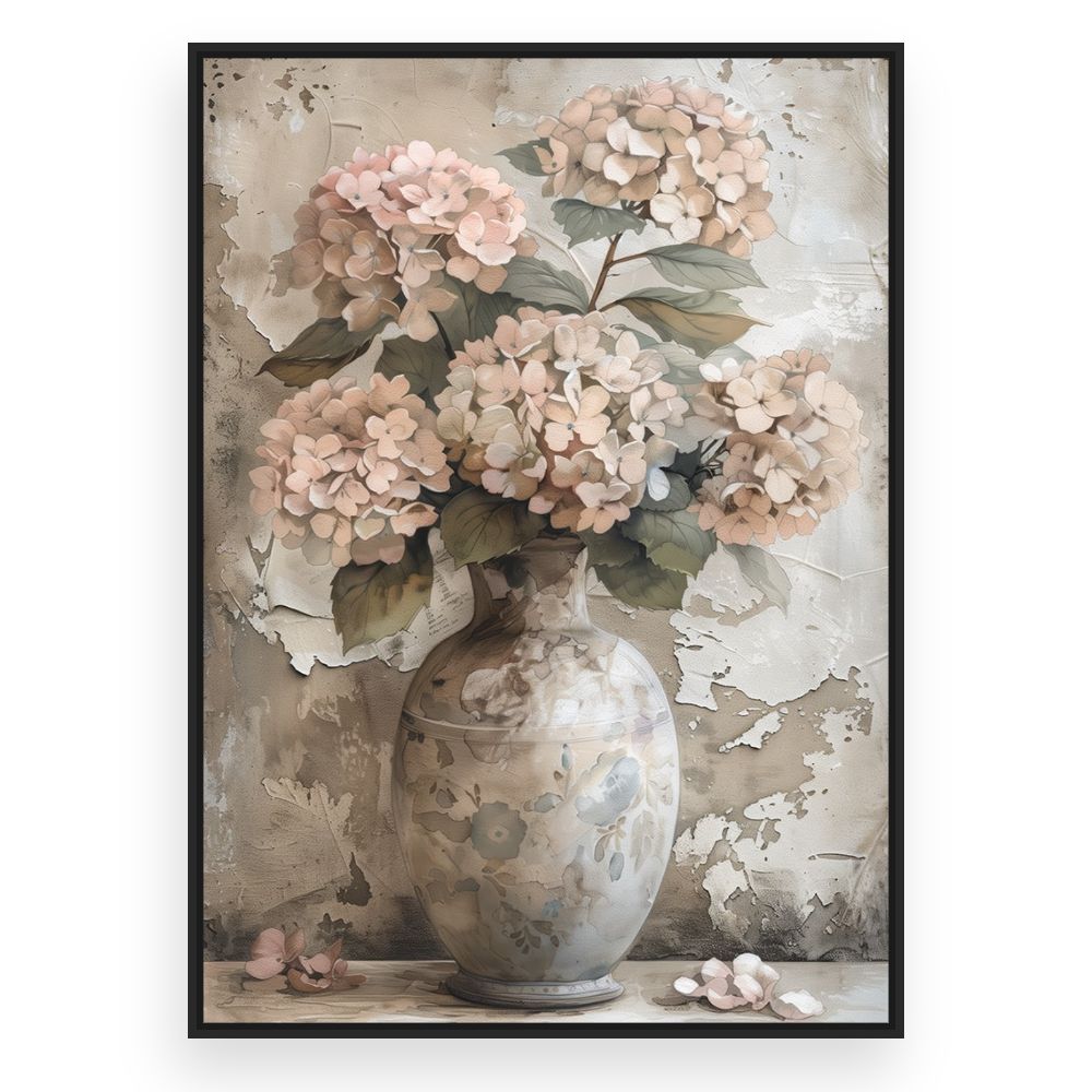 Toile Fleurs élégantes – toile cadre noir (slide 3)