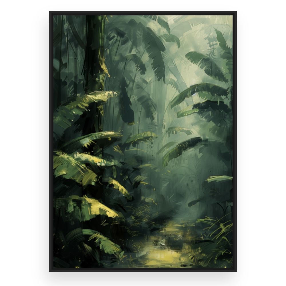 Toile Jungle luxuriante – toile cadre noir (slide 3)