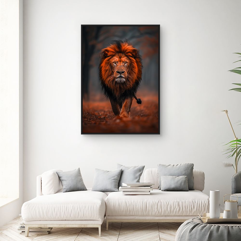 Toile "Majestueux lion rugissant"