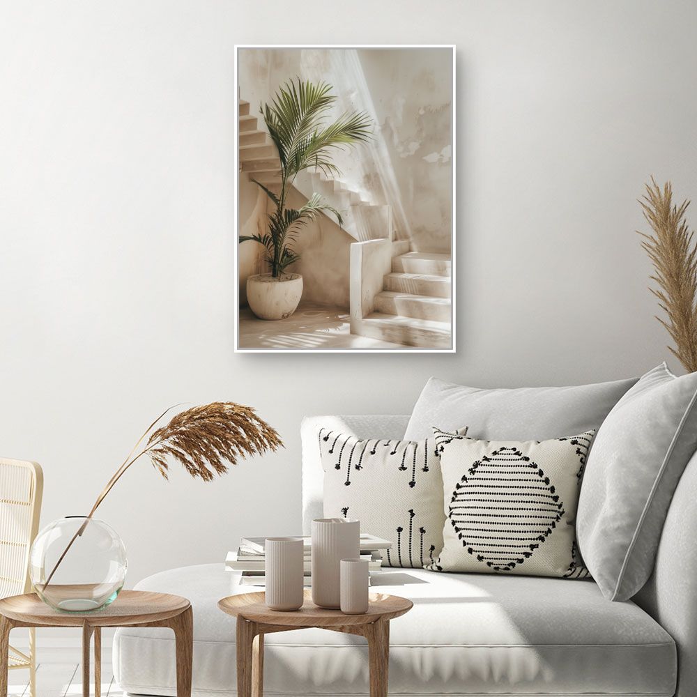 Toile "Escalier lumineux chic"