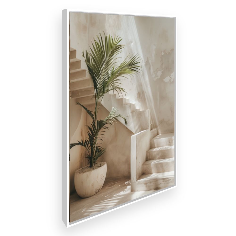 Toile Escalier lumineux chic – toile cadre blanc (slide 2)
