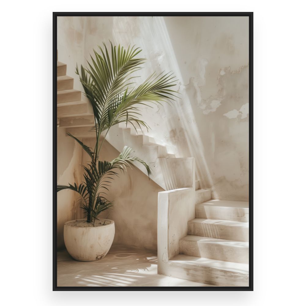 Toile Escalier lumineux chic – toile cadre noir (slide 3)