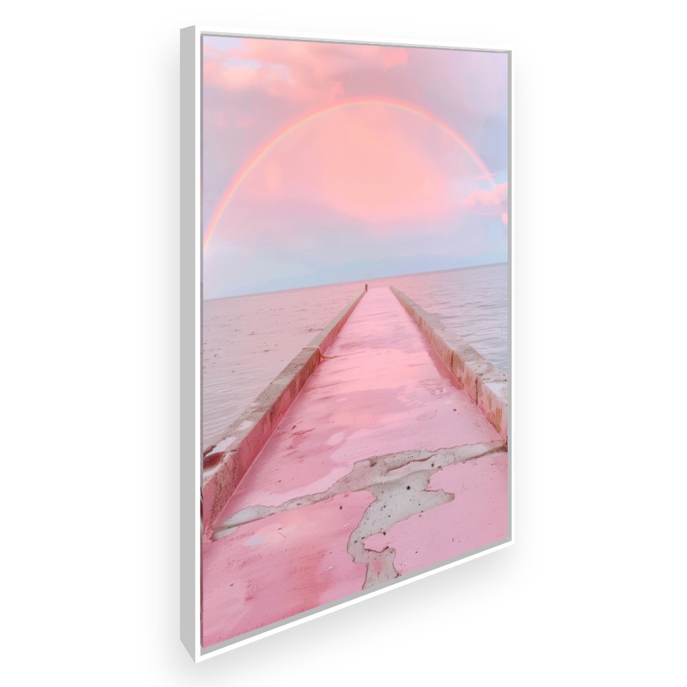 Toile Pont pastel enchanté – toile cadre blanc (slide 2)
