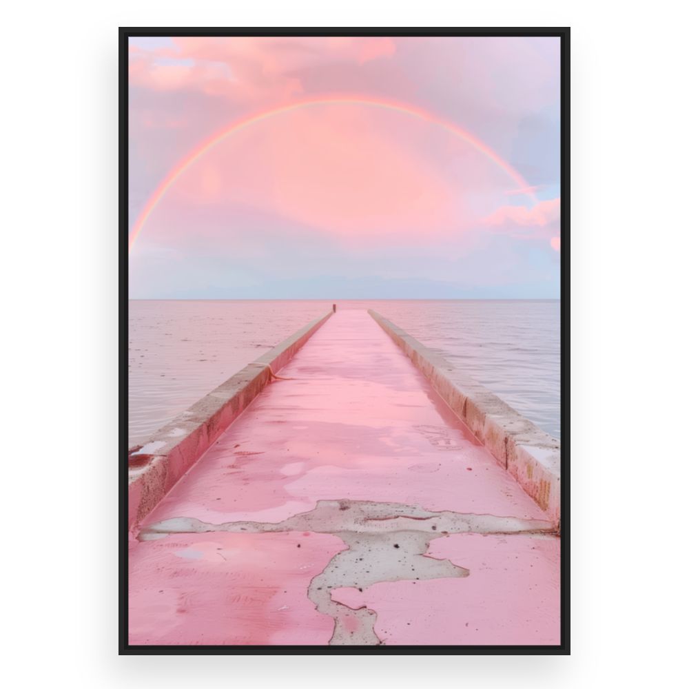 Toile Pont pastel enchanté – toile cadre noir (slide 3)