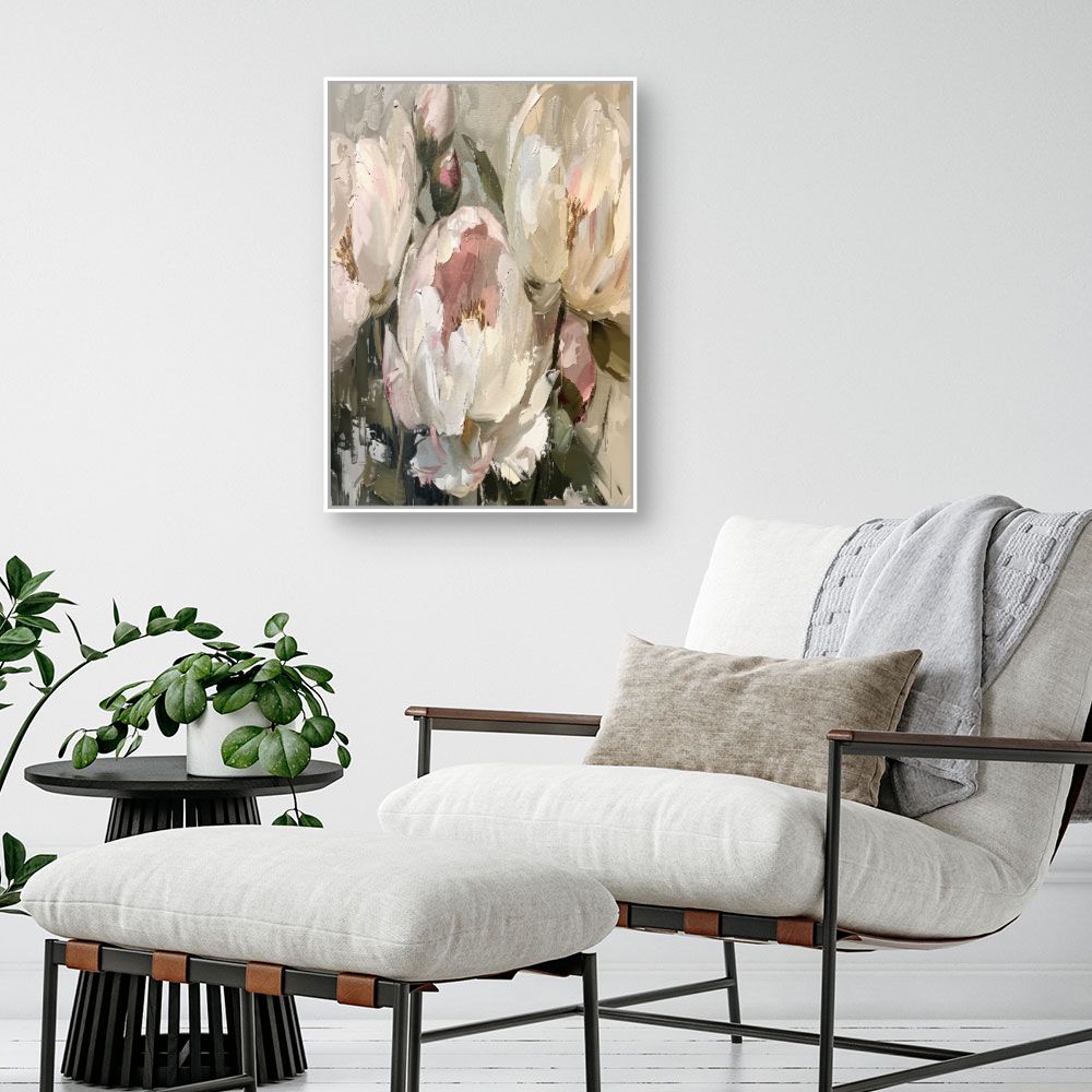 Toile "Pivoines élégantes"