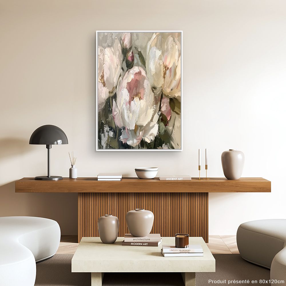 Toile "Pivoines élégantes"