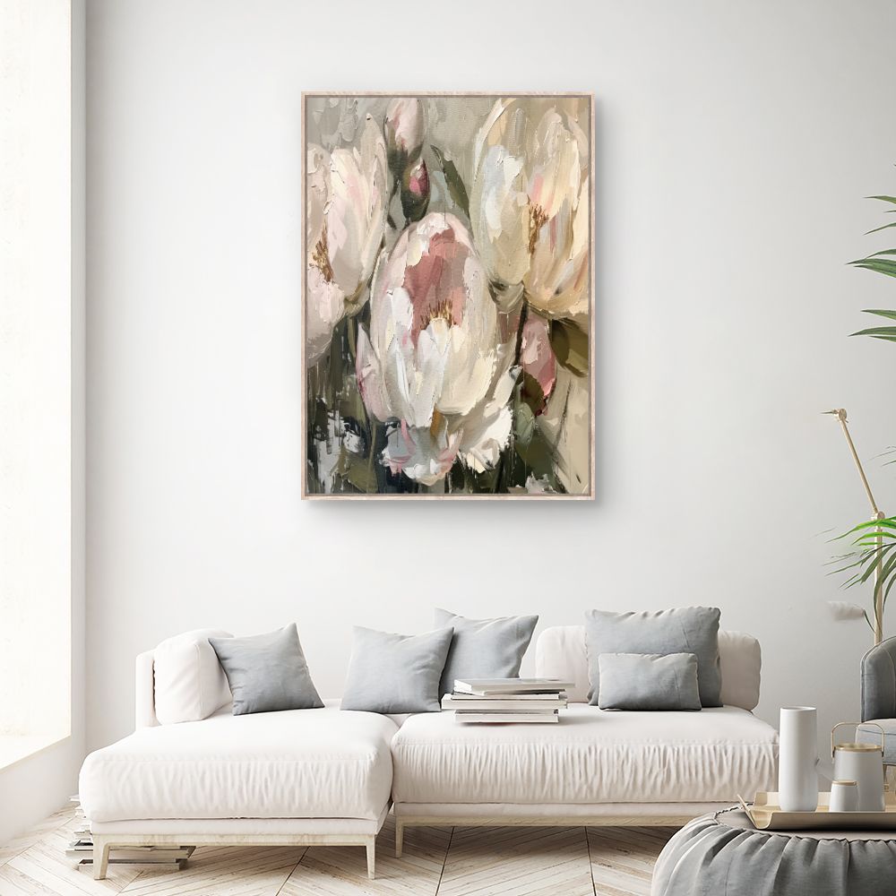 Toile "Pivoines élégantes"