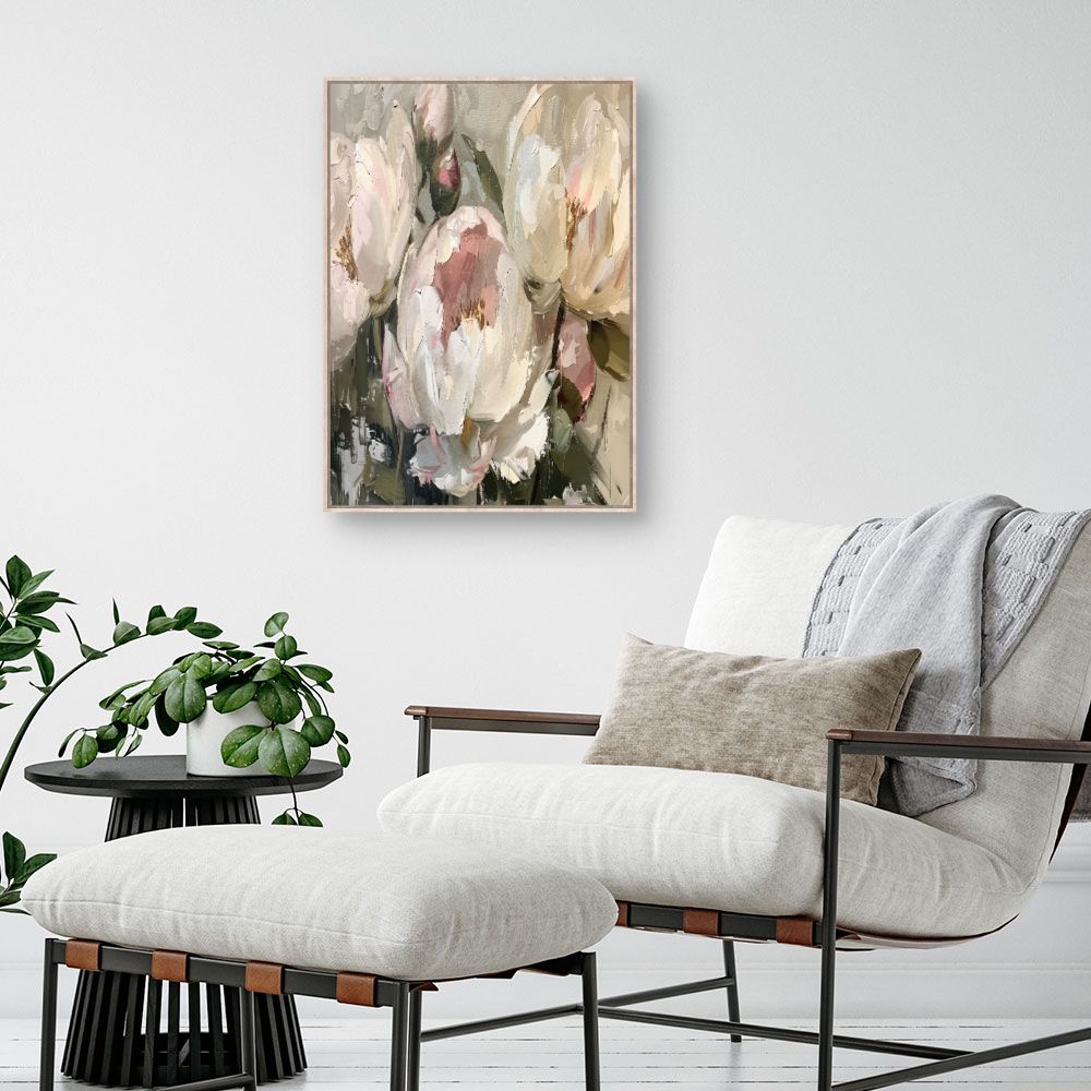 Toile "Pivoines élégantes"