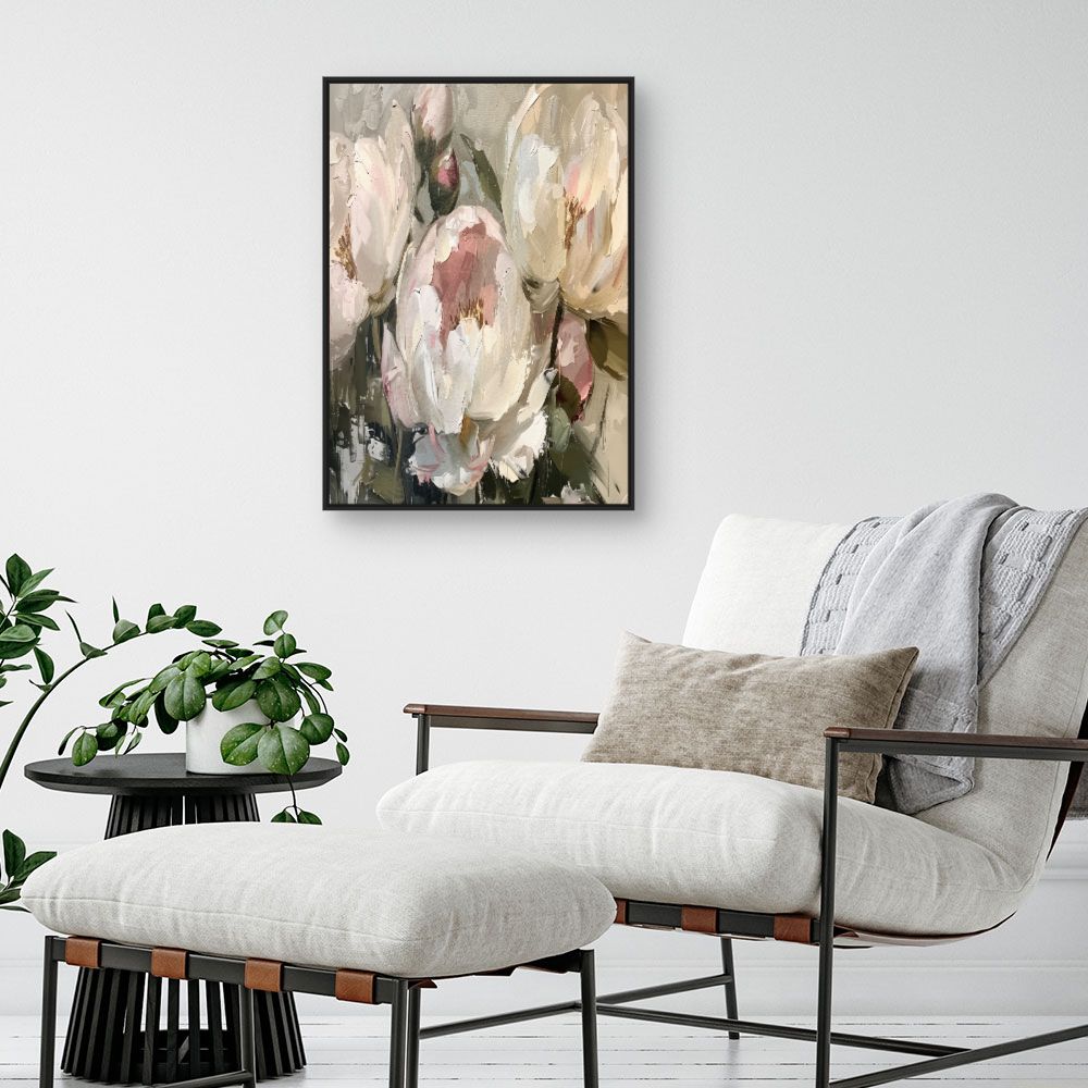 Toile "Pivoines élégantes"