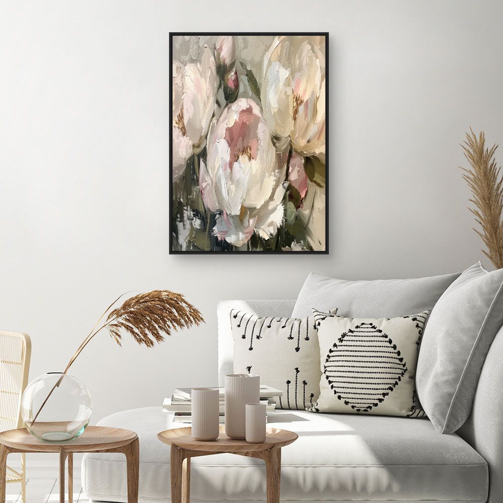 Toile "Pivoines élégantes"