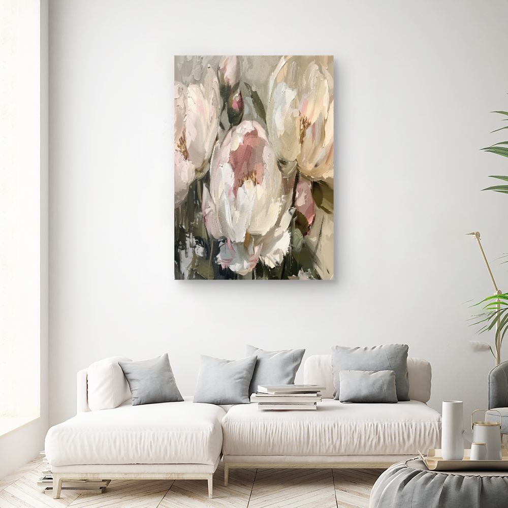 Toile "Pivoines élégantes"