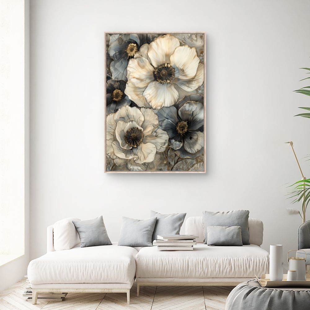 Toile "Fleurs délicates"